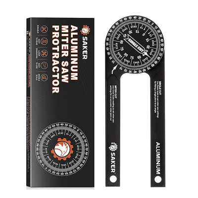 Saker Miter Saw Protractor, 7In Aluminum Protractor Angle Finder Precision Laser