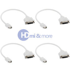 4x Mini DVI to DVI Monitor Adapter Video Cable 4 Apple Mac Macbook iMac