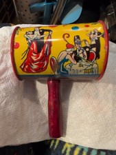 Vintage Metal Toy Litho New Years Eve Noisemaker Party Made In USA