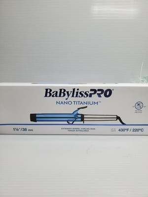 Babyliss Pro Nano Titanium 1 1/2'' Extended Barrel Curling Iron, Blue