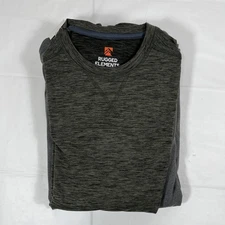 2-Pack Rugged Elements Sueded Long Sleeve Crew Tee, Men's Small, Gray, NEW
