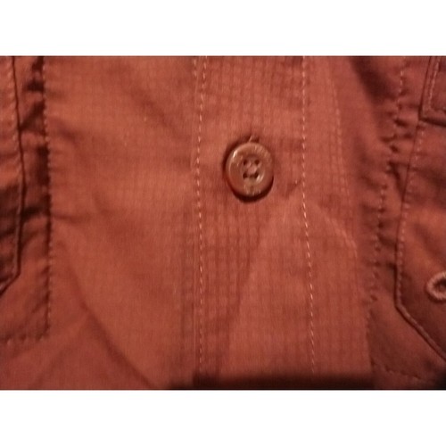 Camicia Columbia PFG FSU uomo L rossa con bottoni colletto quattro tasche ventilata - Foto 9 di 13