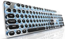 EWEADN TK950 Typewriter Keyboard Wireless Mechanical Keyboard, 104 Keys Aesth...