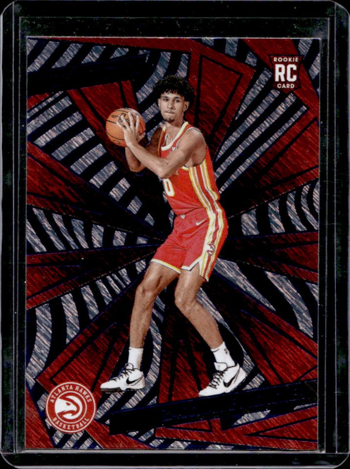 2024-25 Panini Revolution Zaccharie Risacher RC Blue Storm Rookie #104 Hawks