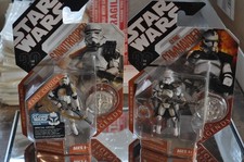 Clone Commander & Sand Trooper 2007 STAR WARS 30th Anniversary NEW Saga Legends