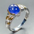 Gemstone Blue Sapphire Ring 925 Sterling Silver Size 7.75 /R466883