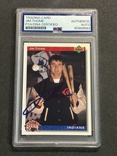 JIM THOME 1992 UPPER DECK STAR ROOKIE SIGNED AUTOGRAPHED CARD PSA/DNA CERTIFIED. rookie card picture