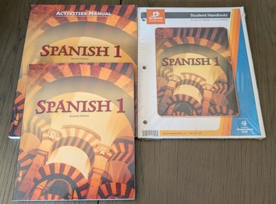 Spanish 1, 2nd Edition - BJU Press- Like New Textbook, Manual, Unopened Handouts