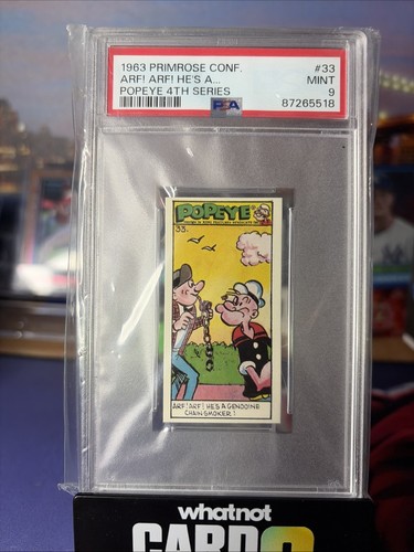 1963 Primrose Confectionery Arf! Arf! He’s A… Popeye 4th Series PSA MT 9 LOW POP