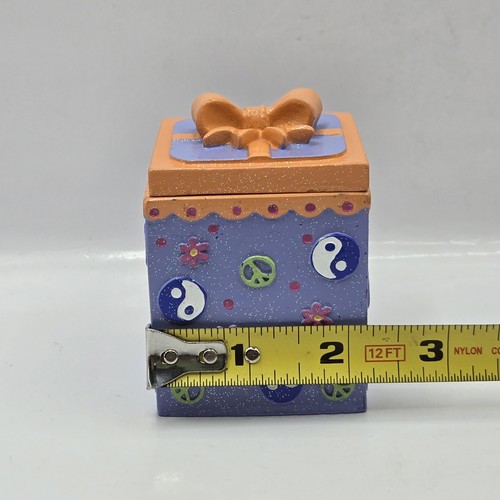 VTG Claire's Trinket box Peace And Harmony 2004 Missing Dangles Resin #12 Y2K - Picture 19 of 19