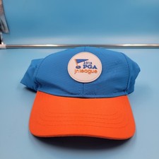 PGA Jr. League 2019 Youth Adjustable Strapback Cap Ages 5-12 Blue Orange Golf
