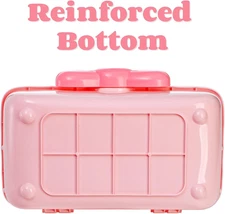 11" Three-Layer Multipurpose Storage Box, Clear Plastic Art Craft Organizer, ...