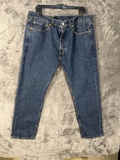 Levis 505 Regular Fit Mens Jeans 36x30 Medium Wash Blue Denim Straight Leg