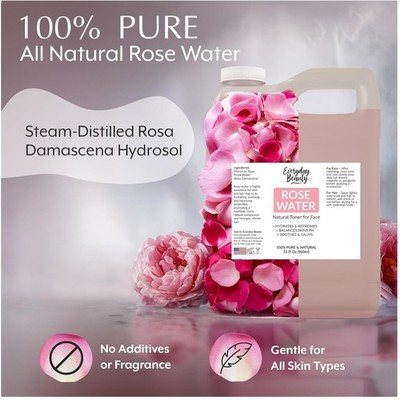 Rose Water Facial Toner - Alcohol-Free  - 32oz