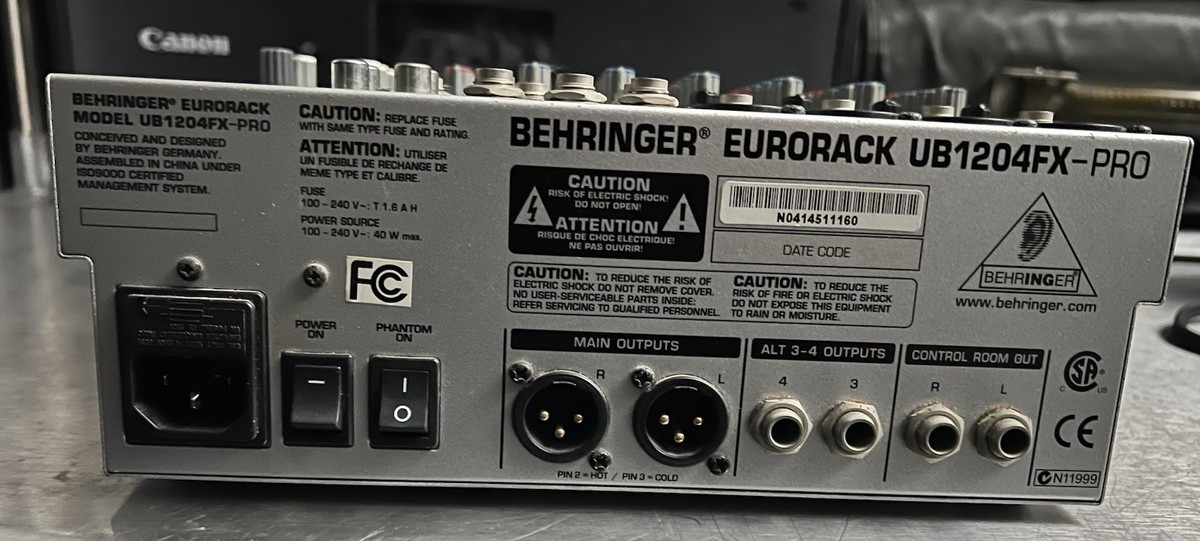 Behringer Eurorack Ub1204fx-pro 12 Channel Mixer for sale online