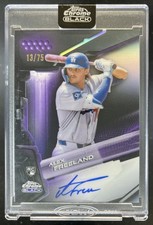 2026 Topps Chrome Black Alex Freeland Auto Purple Refractor /75 Dodgers #CBA-AF