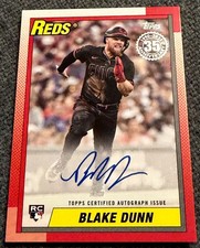 BLAKE DUNN 2025 Topps Update Series Auto 1990 Topps Insert Rookie RC Reds 90A-BD