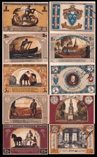 6 x Notgeld 1922 Altrahlstedt, komplette Serie, Erhaltung I