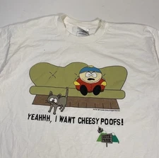 Vintage 1997 South Park Eric Cartman I Want Cheesy Poofs Tee shirt XL 90s