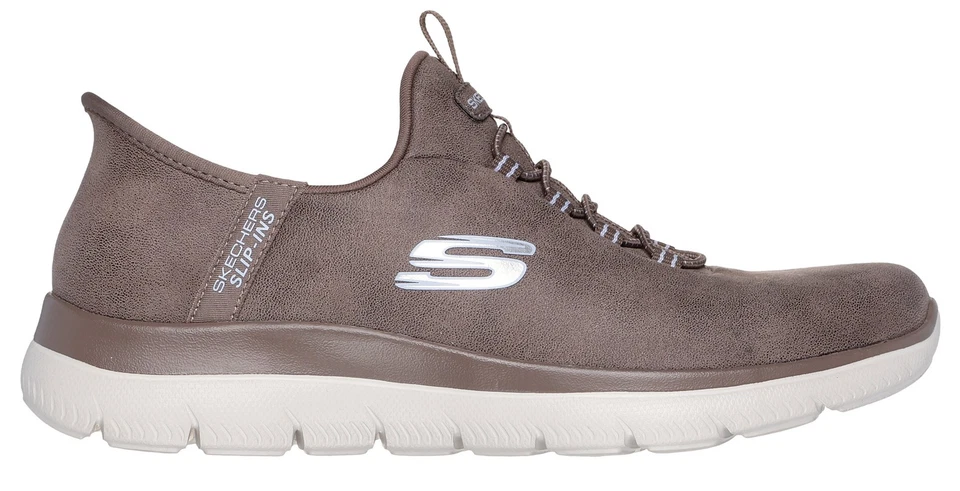 Skechers Womens slip ins Trainers Memory Foam Summits brown UK Size