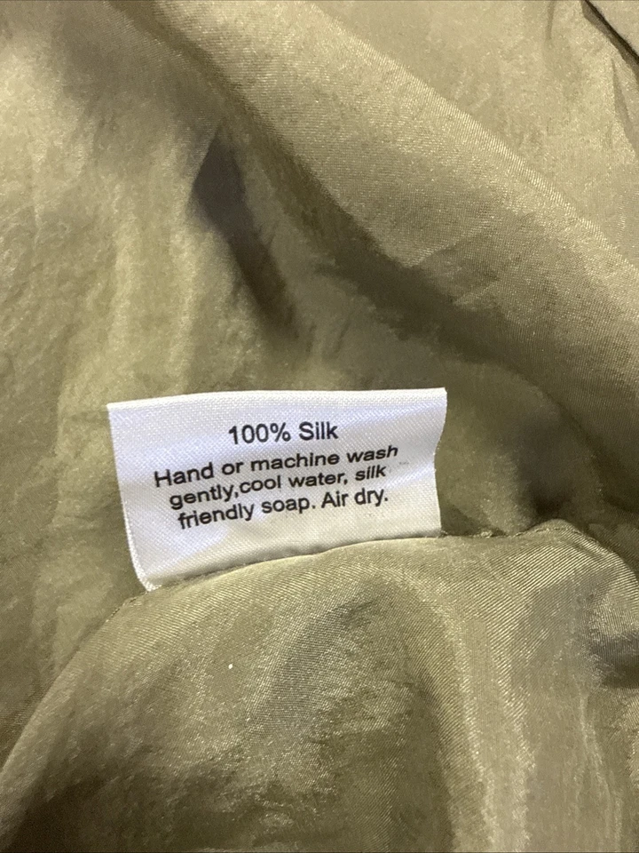 Saco de dormir de lujo 100 % seda YALA DreamSack verde oliva 34" W - 7' L en muy buena condición Foto 4 de 4