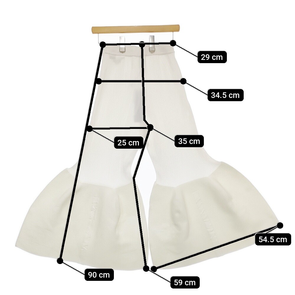CFCL POTTERY CUPRO BELL BOTTOM PANTS