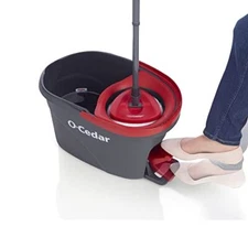 Microfiber Spin Mop & Bucket Floor Cleaning System for Hardwood Laminate Floors