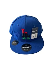 Decky South Central LA Hat Fitted Blue Cap Unisex Adults Size 7 5.8 NWT