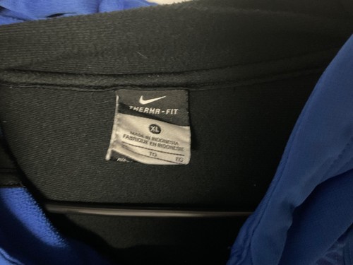 Vintage XL Nike DUKE Blue Devils therma-fit HOODIE Sweatshirt blue - Picture 4 of 7