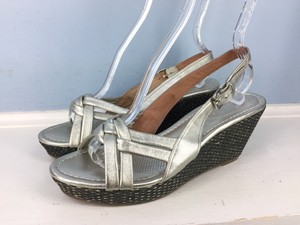 silver small wedge sandals