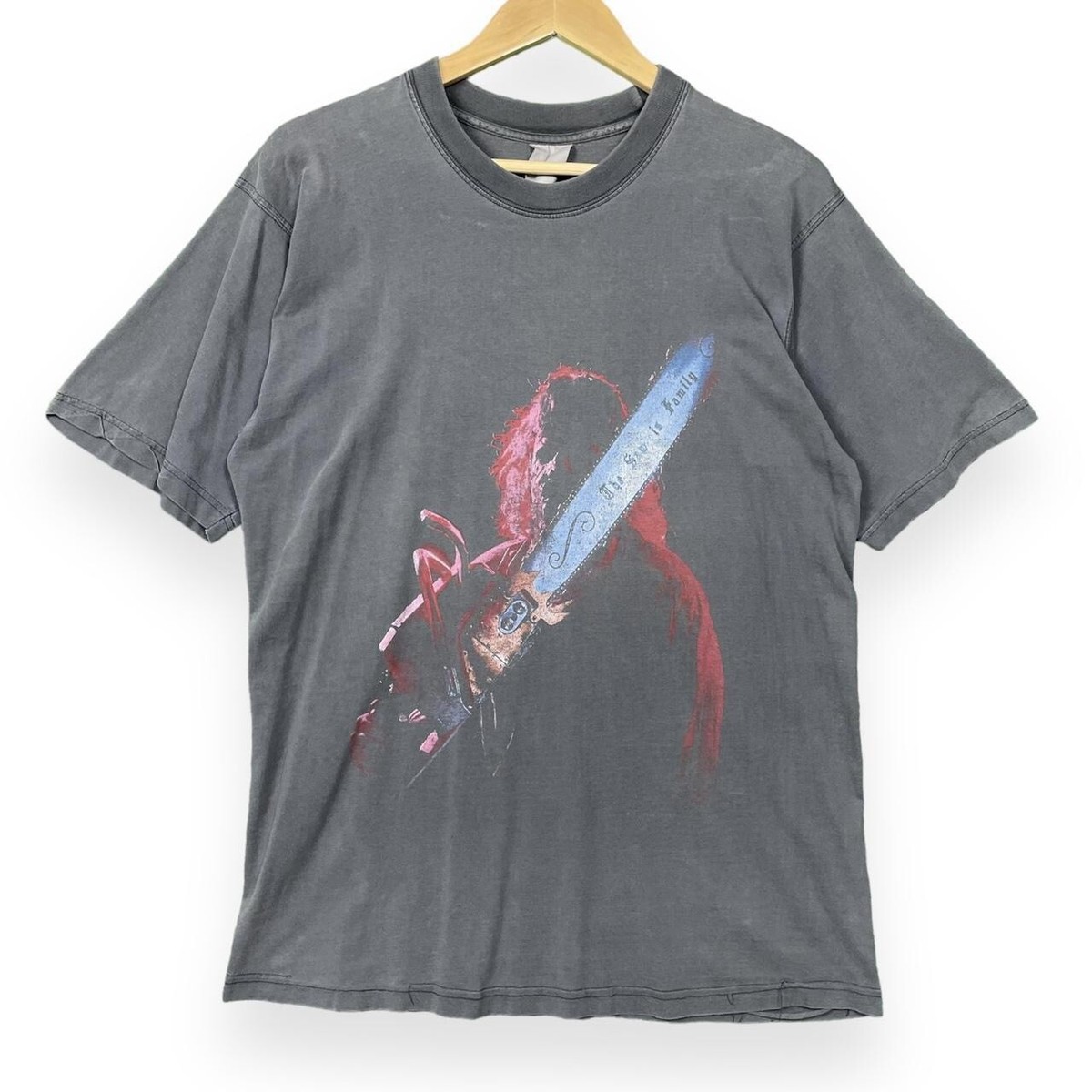 Tシャツ・カットソー [SUNDAYOFFCLUB] Texas Chainsaw Massacre Vintage Short Sleeve VTG 1997 Texas Chainsaw Massacre T-Shirt Leatherface Blue