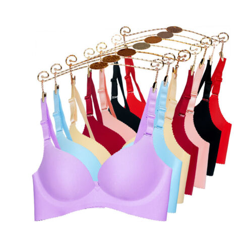 Nuovo reggiseno senza ferretto senza cuciture donna push up reggiseno imbottito 32-38 coppa ABC morbido - Foto 13 di 24