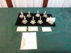 8pc Beautiful Vintage Rose Designed Silverplate Napkin & Place Card Holders Plus