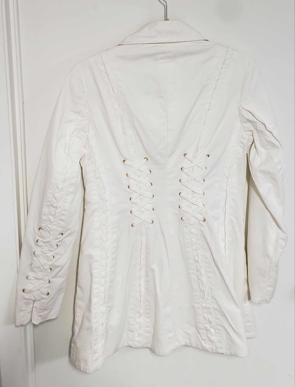 Womens, Etcetera, Button Up White Jacket, Size 2 - image 6