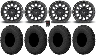 Fuel Vector Beadlock 15'' Wheels Black 30'' Gripper R/T Tires Can-Am Maverick X3