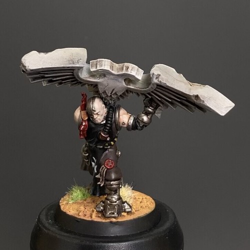Warhammer 40K Black Templars Chaplain Grimaldus & Retinue Painted Miniature mode - Picture 10 of 17