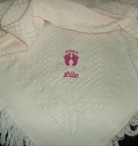 personalised baby shawl