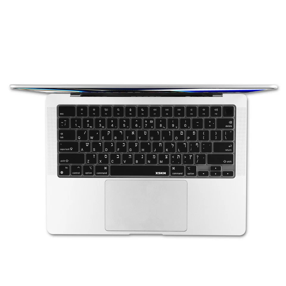 XSKN Hebrew Silicone Keyboard Cover for 2021-2025 Macbook Pro 14.2/16.2 M1-M5 - Image 2 of 4