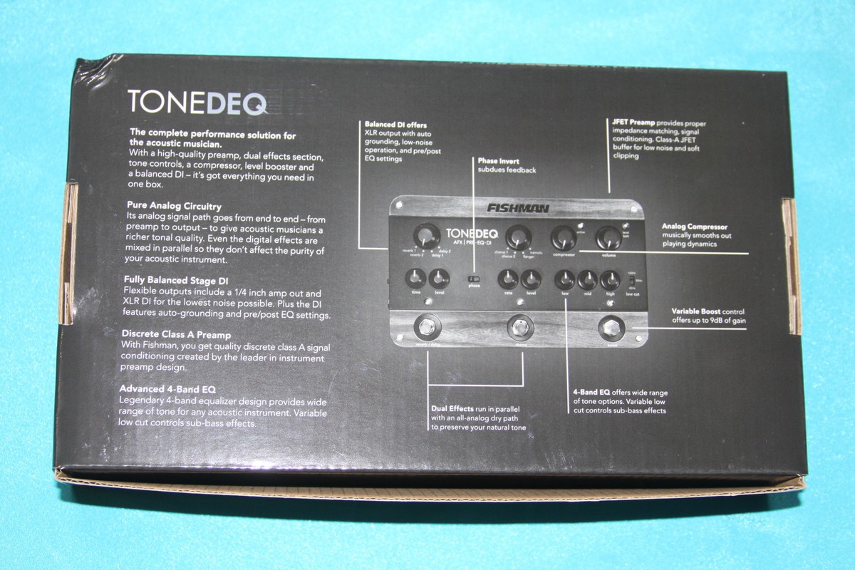 Fishman ToneDEQ Acoustic Instrument Preamp w/ Effects, Power Fishman ToneDEQ Acoustic Instrument Preamp w/ Effects, Power