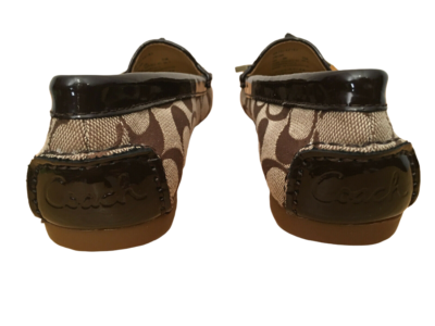 Coach Women Coach Frida logo pattern loafers size 9 a brown & tan main image 1