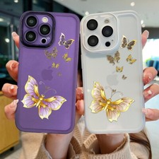 Per iPhone 15 14 13 12 Pro Max 11 Farfalla Antiurto Trasparente Custodia Cover