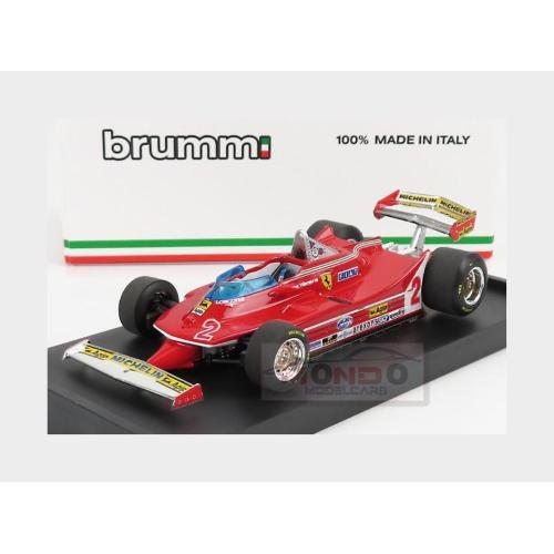1:43 BRUMM Ferrari F1 312T5 #2 Brazilian Gp 1980 Gilles Villeneuve Red R575 MMC - Picture 2 of 2