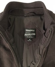 Urban Wear Pendleton Wool Purple Brown Full Zip Size M Medium Fleece Pockets