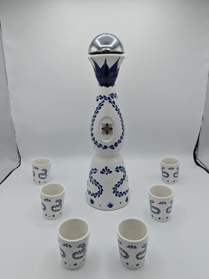 Clase Azul Tequila Bottle Reposado Shots Ceramic Drinking Set