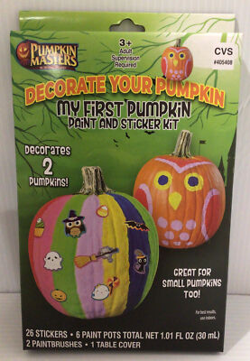 Pumpkin Masters Decorate Your Pumpkin My First Pumpkin Paint & Sticker Kit