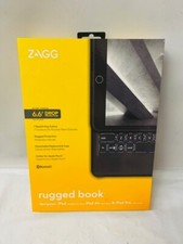 ZAGG Rugged Book Durable Magnetic-Hinged Keyboard and Case in Black- NEW