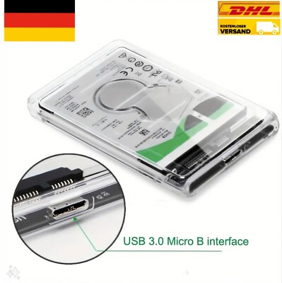 USB-Micro SATA-HDD-5 Gbit/s Externe transparent Festplattengehäuse Data Transfer
