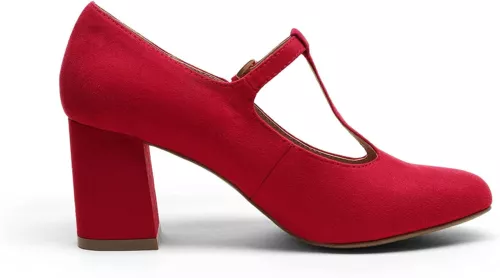 Women Wedding Mary Jane Pumps Close Toe Low Chunky Heel Pump Shoes - Picture 14 of 17