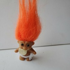 Russ Troll Doll, Baby Diaper  Bib, Orange Hair