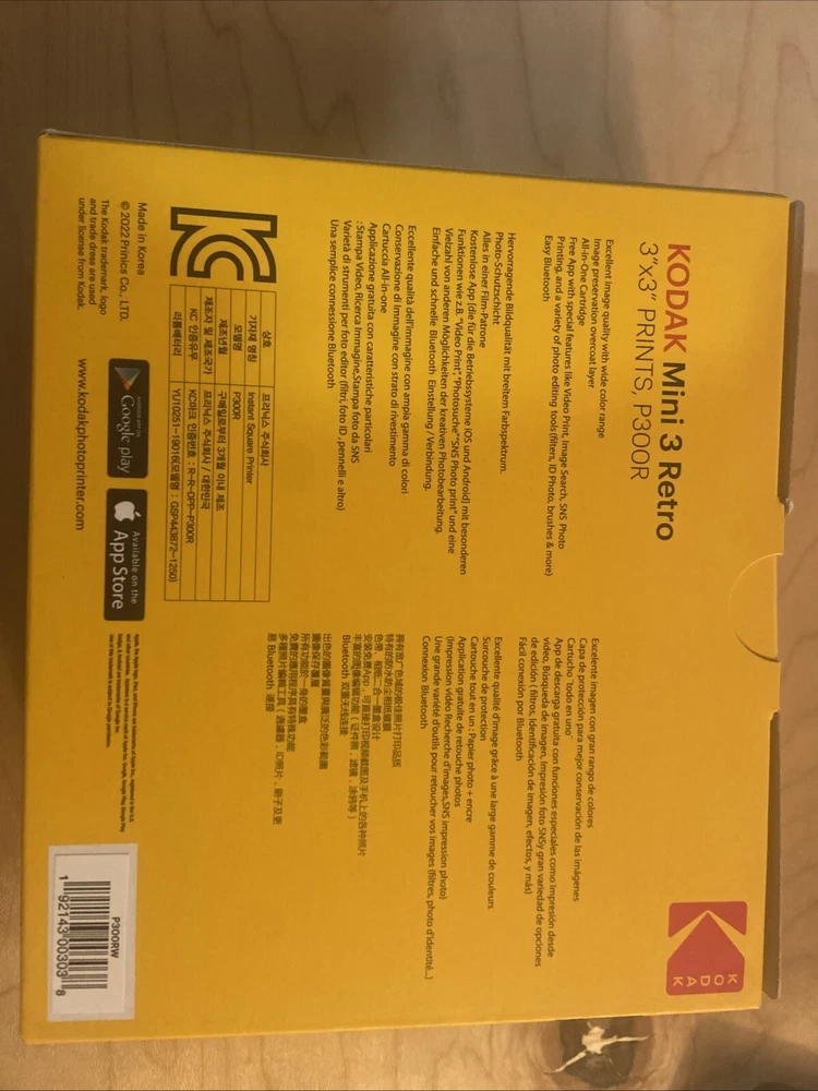 Kodak Photo Printer Mini 3 Retro. EXTRA CARTRIDGE INCLUDED